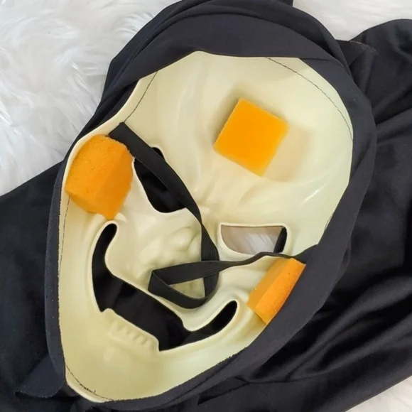 Vintage Y2K Scream Style Skeleton Ghostface Ghost Halloween Mask Molded Plastic - Picture 9 of 11